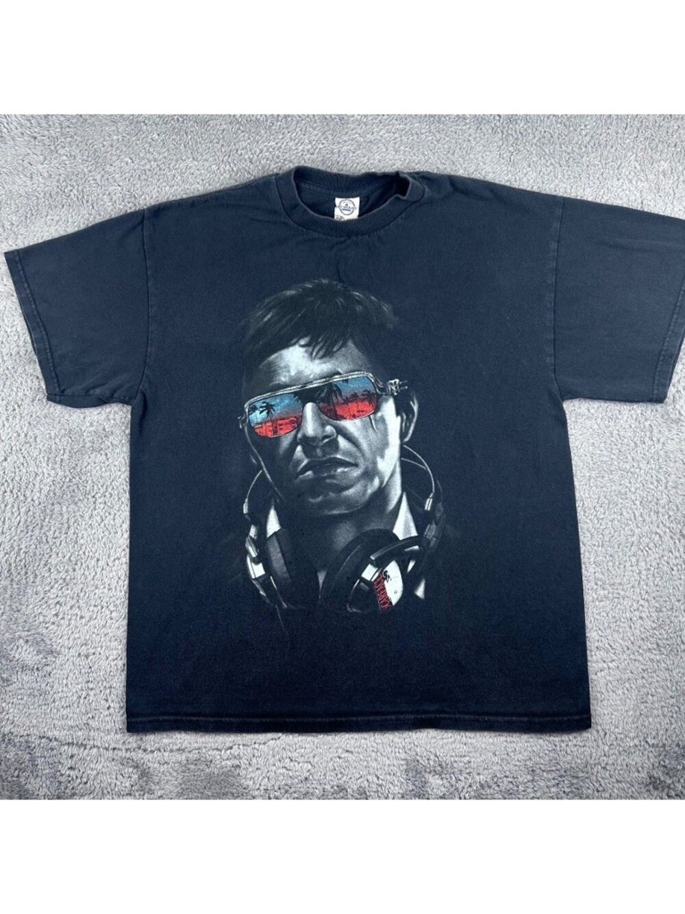 Delta Pro Weight Scarface T Shirt Mens Large Black Tony Montana Graphic Tee L